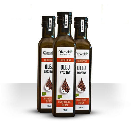 OLEJ RYDZOWY EKOLOGICZNY ZIMNOTŁOCZONY 250ml